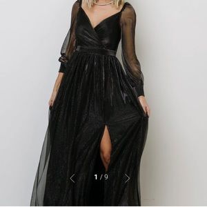 Black tulle gown